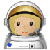 👩🏼‍🚀 woman astronaut: medium-light skin tone display on Samsung